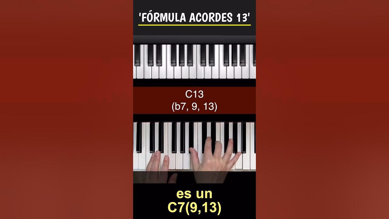 ¿Qué es un acorde 13 en el piano?