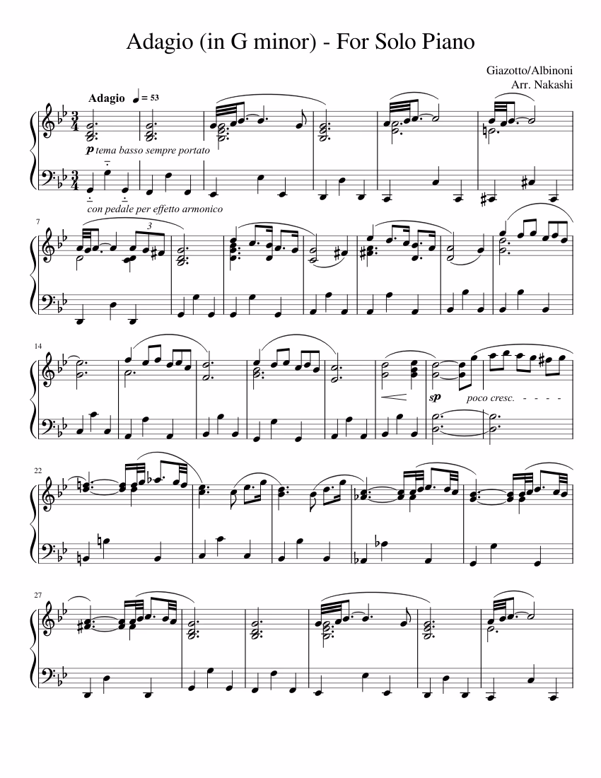 ¿Cuánto dura el Adagio de Albinoni?