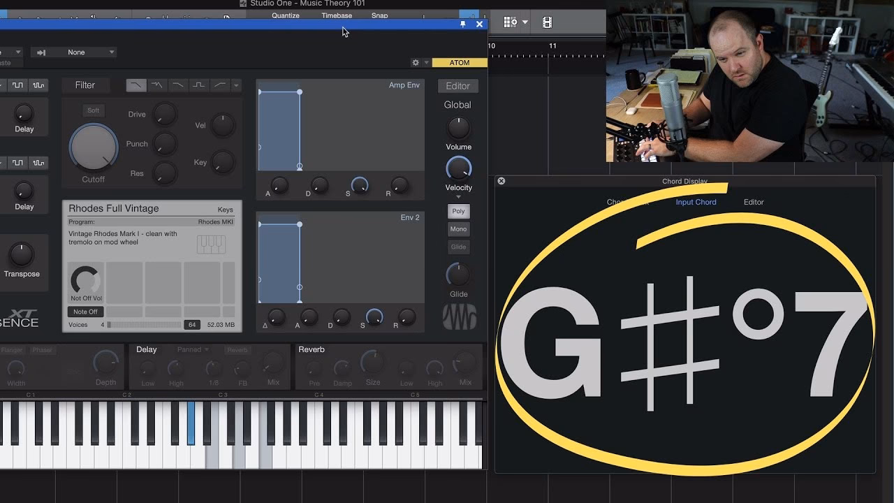 ¿Cómo agrego un piano a Studio One?