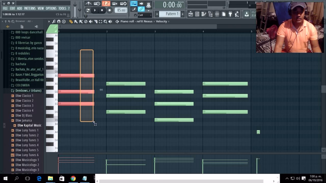 ¿Cómo mover notas en un piano roll?