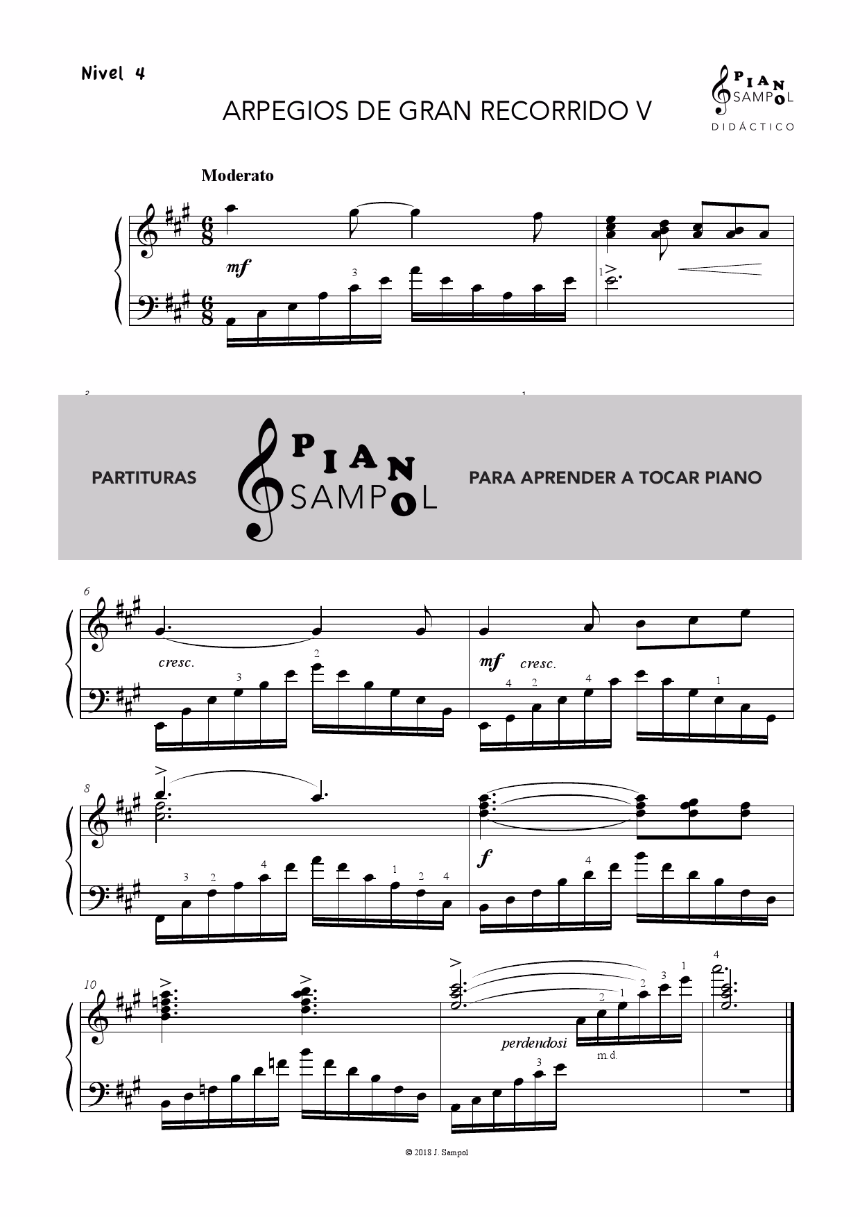 ¿Los arpegios son difíciles de tocar en el piano?