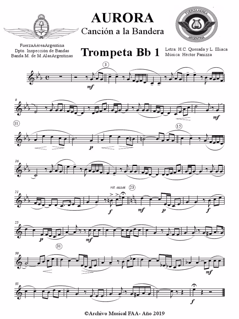 ¿Quién compuso la música de Aurora Argentina?