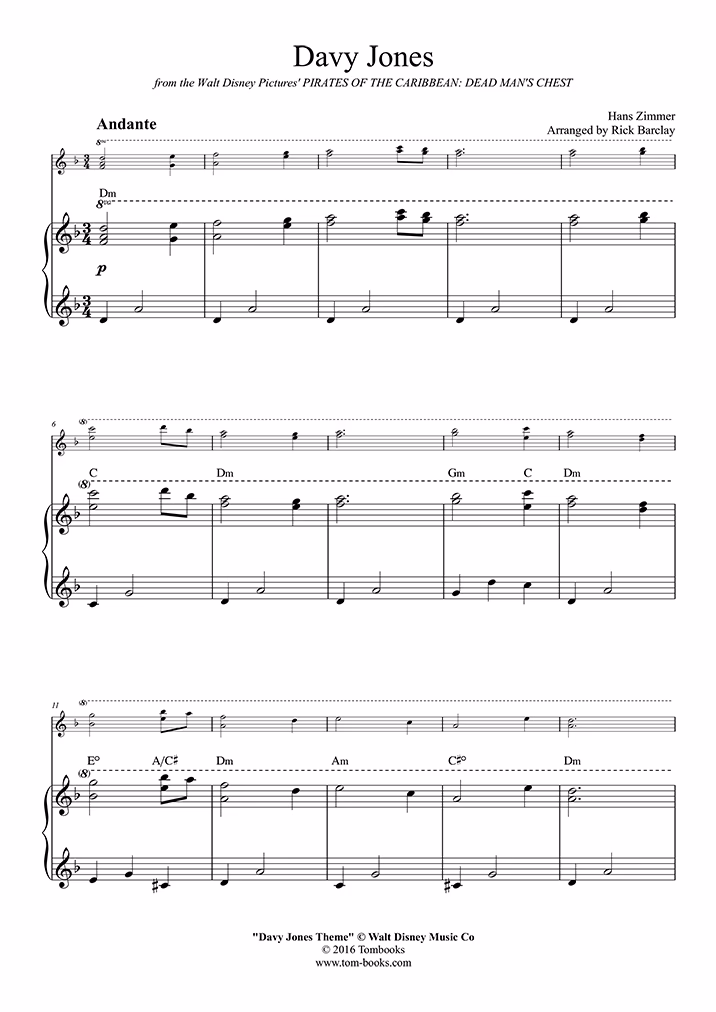 What key is the Davy Jones theme?