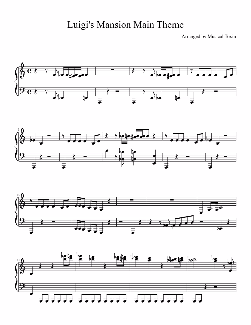¿Qué canción toca Melody en Luigi's Mansion?