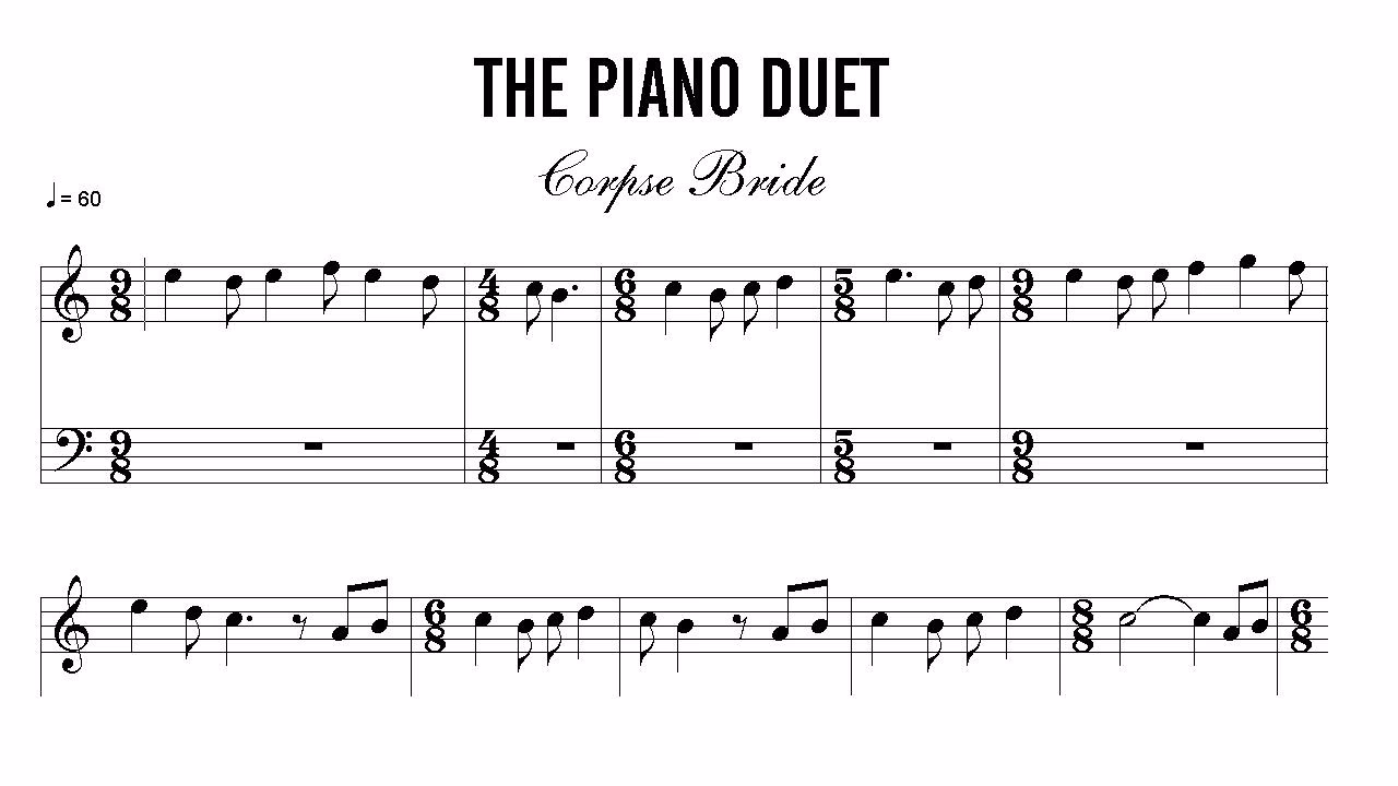 ¿Cuál es la canción que se toca en el piano en La novia cadáver?