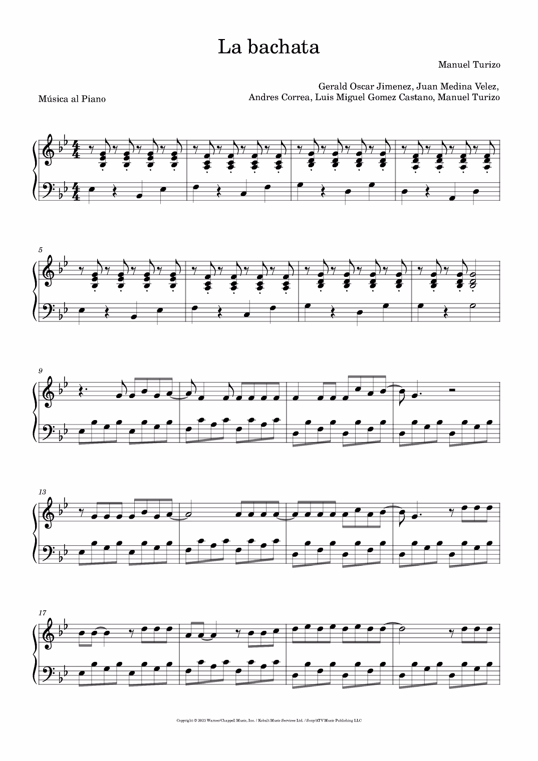 ¿Cómo se llaman las canciones de bachata?