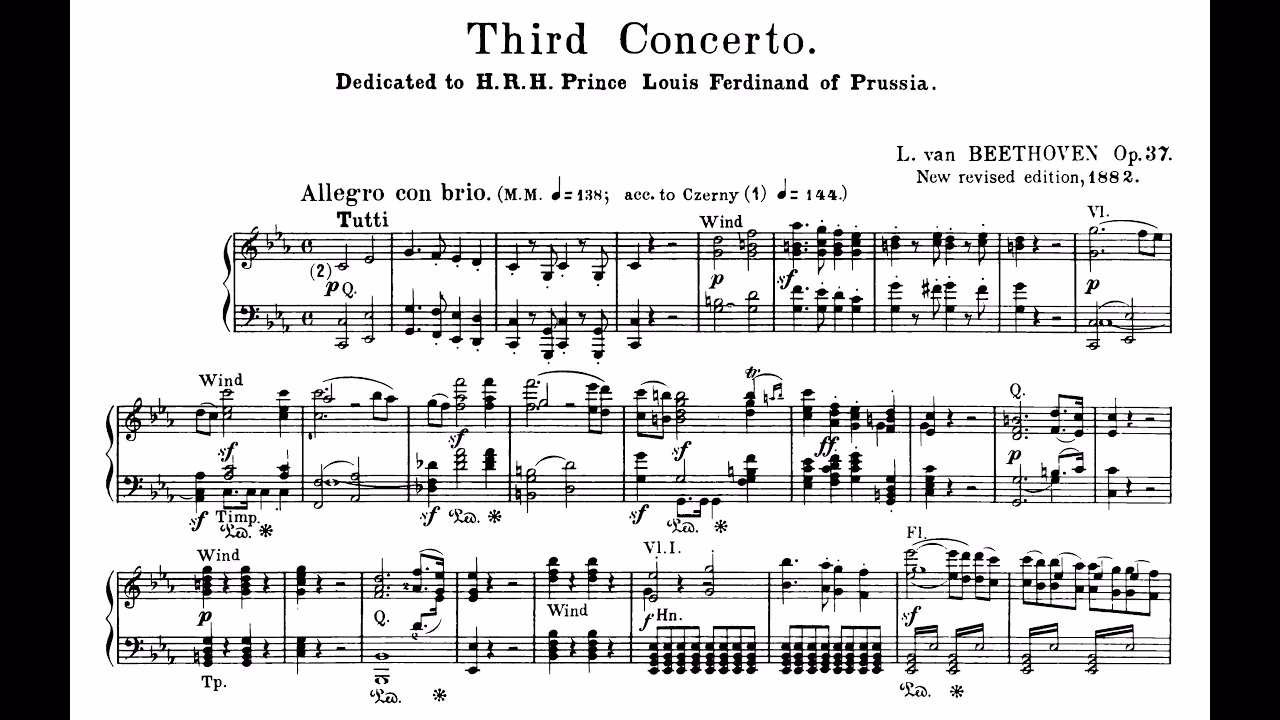 ¿Cuánto dura el Concierto para piano n.º 3 de Beethoven?