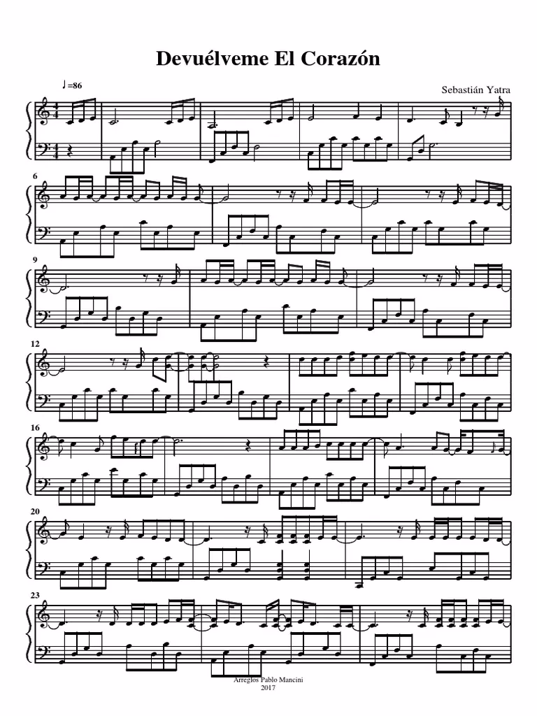 ¿Quién toca el piano en Al Sur del Corazón?
