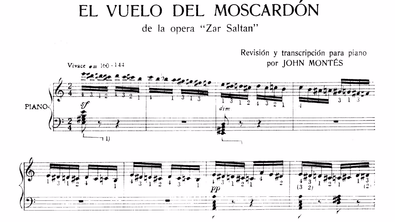 ¿Es difícil tocar "Flight of the Bumblebee" en piano?