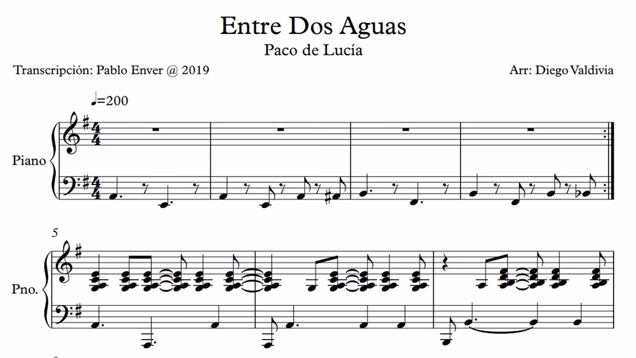 ¿Quién le puso letra a Entre dos aguas?