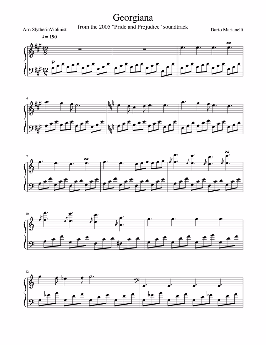 ¿Cómo se llama la canción de piano de Orgullo y prejuicio?