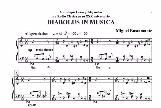¿Cómo está compuesta la partitura?