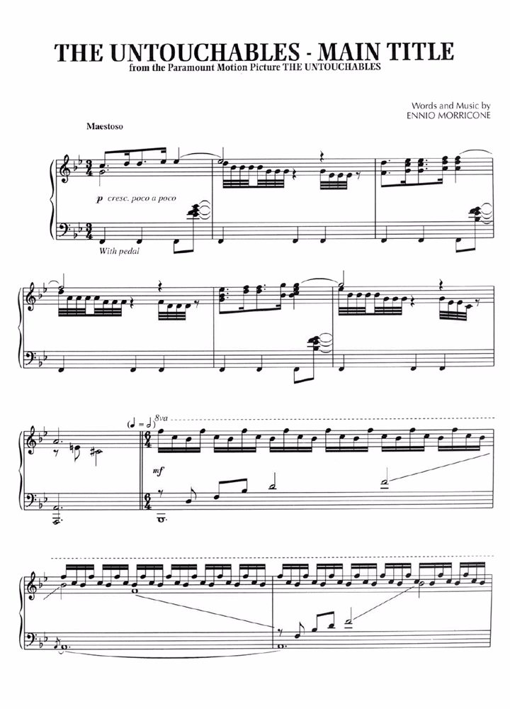 Who did the soundtrack for The Untouchables?